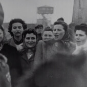 Singing HaTikvah in Bergen-Belsen